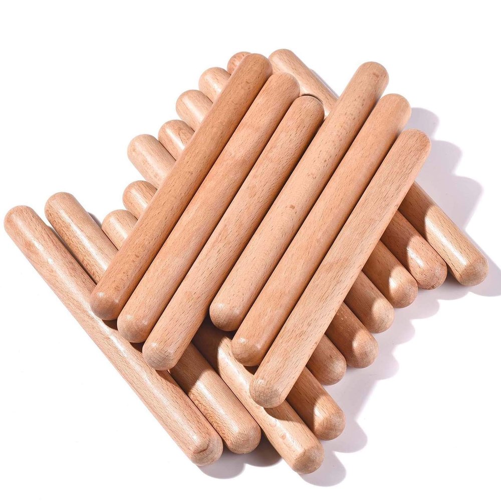 16 Pack Music Lummi Sticks for Kids, 8 Inch Rhythm Sticks with Carry Bag
