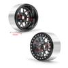 Que-T 4pcs 2.2'' Alloy Beadlock Wheel Rims Wheel Hubs for 1/10 RC Crawler Wraith D90 90046 (Silver & Titanium) view 2
