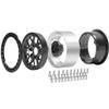 Que-T 4pcs 2.2'' Alloy Beadlock Wheel Rims Wheel Hubs for 1/10 RC Crawler Wraith D90 90046 (Silver & Titanium) view 3