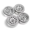 QUE-T 2.2" Metal Beadlock Wheel Rims, 4pcs Width 25mm Hubs for 1/10 RC Crawler Axial Wraith D90 (Matte Silver) view 4