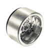 Que-T 4pcs 2.2'' Alloy Beadlock Wheel Rims Wheel Hubs for 1/10 RC Crawler Wraith D90 90046 (Bright Black & Silver) view 3