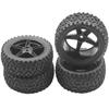 4Pack ShareGoo 12mm Hex Wheel 5 Spoke Rims High Grip Rubber Tires Front Rear Tyres with Sponge 88mm/3.46" for 1/10 RC Off-Road Buggy view 4