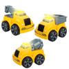 ArtCreativity 3.5 Inch Pull Back Construction Vehicle Set with Lights & Sound, Set of 3, Includes Mini Dump Truck, Tow Truck, and Concrete Mixer, Best Gift for Kids, Party Favors for Boys Girls view 1