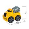 ArtCreativity 3.5 Inch Pull Back Construction Vehicle Set with Lights & Sound, Set of 3, Includes Mini Dump Truck, Tow Truck, and Concrete Mixer, Best Gift for Kids, Party Favors for Boys Girls view 4