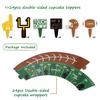 48Pcs Football Cupcake Toppers and Wrappers Set Football Theme Birthday Rugby Ball Sports Game Day Sunday Party Decoration Supplies for Boys Birthday Party view 4