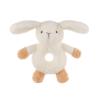 Apricot Lamb Baby Bunny Rabbit Soft Rattle Toy, Plush Stuffed Animal for Newborn Soft Over 0 Months 6 Inches, White (brown hands and feet) view 1
