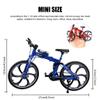 Lynkaye 1pcs Mini Finger Mountain Bike Zinc Alloy Mini Bicycle Model Cool Model Decoration Crafts for HomeBedroom, Living Room, Office,Decoration view 3