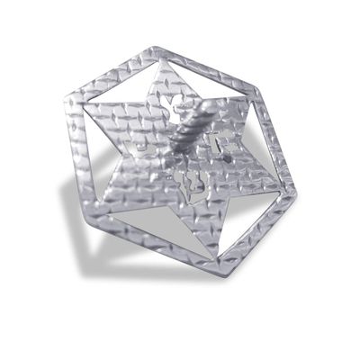 Sterling Silver Star of David hollow Dreidel ''A great miracle happened there''