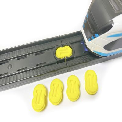 TrainLab Dog Bones Connectors for Intelino Smart Train Tracks 5pc (Yellow)