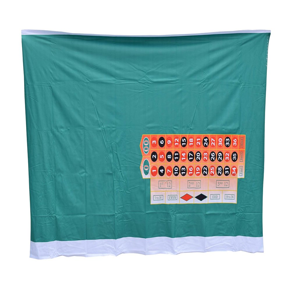Roulette Casino Style Layout Generic Cotton Polyester Felt Green Right Handed New