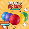 18-Inch Big Balls for Toddlers and Kids - Pack of 5 Inflatable Giant Balls for Kids with Hand Air Pump, Big Bouncy, Sensory Play, Stress Toy, Knobby, Large Playground, Recess, Games for Children view 2