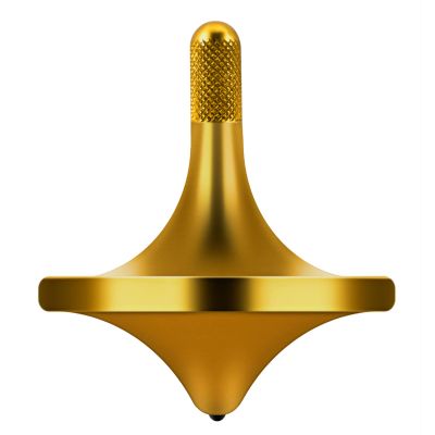 CHEETOP Stainless Steel Spinning Top, Premium Exquisite Perfect Balance Well Made Metal Desk EDC Little Fidget Toy, Spin Long Time Over 6 Minutes, Great Value (Gold, Small Diameter 24mm)