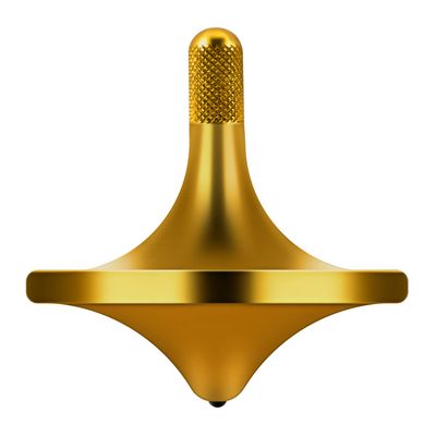CHEETOP Stainless Steel Spinning Top, Premium Exquisite Perfect Balance Well Made Metal Desk EDC Little Fidget Toy, Spin Long Time Over 6 Minutes, Great Value (Bronze, Large Diameter 34mm)