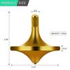 CHEETOP Stainless Steel Spinning Top, Premium Exquisite Perfect Balance Well Made Metal Desk EDC Little Fidget Toy, Spin Long Time Over 6 Minutes, Great Value (Bronze, Large Diameter 34mm) view 2