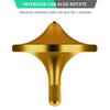 CHEETOP Stainless Steel Spinning Top, Premium Exquisite Perfect Balance Well Made Metal Desk EDC Little Fidget Toy, Spin Long Time Over 6 Minutes, Great Value (Bronze, Large Diameter 34mm) view 3