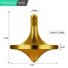 CHEETOP Stainless Steel Spinning Top, Premium Exquisite Perfect Balance Well Made Metal Desk EDC Little Fidget Toy, Spin Long Time Over 6 Minutes, Great Value (Bronze,Medium Diameter 29mm) view 2