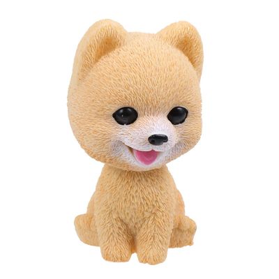 Amosfun Car Accessories Dashboard Nodding Heads Head Dog Car Dash Puppy Simulation for Vehicle Cake Decoration Decor Home Decorative Pomeranian Home Decor