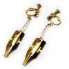 Rohan Kishibe Golden Earrings Ear Clip Cosplay Accessory Prop view 2