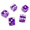 Yuanhe Set of 5 Grade AAA Precision 19mm Serialized Casino dice with Razor Edges and Corners - Purple  view 2