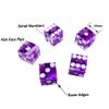 Yuanhe Set of 5 Grade AAA Precision 19mm Serialized Casino dice with Razor Edges and Corners - Purple  view 3