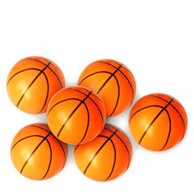 24 Pack | 2.5" inch Basketball Stress Ball, Mini Foam Squeeze Sports Ball - Pressure Relieving Health Balls (2.5" Inches)