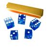 Yuanhe Set of 5 Grade AAA Precision 19mm Serialized Casino dice with Razor Edges and Corners - Blue  view 1
