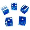 Yuanhe Set of 5 Grade AAA Precision 19mm Serialized Casino dice with Razor Edges and Corners - Blue  view 2