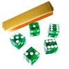 Yuanhe Set of 5 Grade AAA Precision 19mm Serialized Casino dice with Razor Edges and Corners - Green  view 1