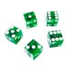 Yuanhe Set of 5 Grade AAA Precision 19mm Serialized Casino dice with Razor Edges and Corners - Green  view 2