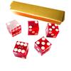 Yuanhe Set of 5 Grade AAA Precision 19mm Serialized Casino dice with Razor Edges and Corners - red  view 1