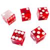 Yuanhe Set of 5 Grade AAA Precision 19mm Serialized Casino dice with Razor Edges and Corners - red  view 2
