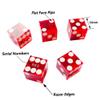 Yuanhe Set of 5 Grade AAA Precision 19mm Serialized Casino dice with Razor Edges and Corners - red  view 3