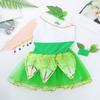Agoky Girls Kids One Shoulder Sequins Ballet Tutu Dress Dance Outfit Stage Performance Costume Ballroom Dancewear Green 3-4 view 3