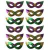 Purple, Green and Gold Sequin Mardi Gras Masks- 60 Pieces- Bulk Supply for Parties, Balls, and Parades! view 1