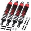 4pcs HobbyPark 98mm Aluminum Front Rear RC Shock Absorber Assembled Dampers for 1/10 Scale RC Car Off Road Buggy (Red) view 2