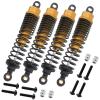 4pcs HobbyPark 98mm Aluminum Front Rear RC Shock Absorber Assembled Dampers for 1/10 Scale RC Car Off Road Buggy (Gold Yellow) view 2