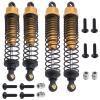 4pcs HobbyPark 98mm Aluminum Front Rear RC Shock Absorber Assembled Dampers for 1/10 Scale RC Car Off Road Buggy (Gold Yellow) view 4