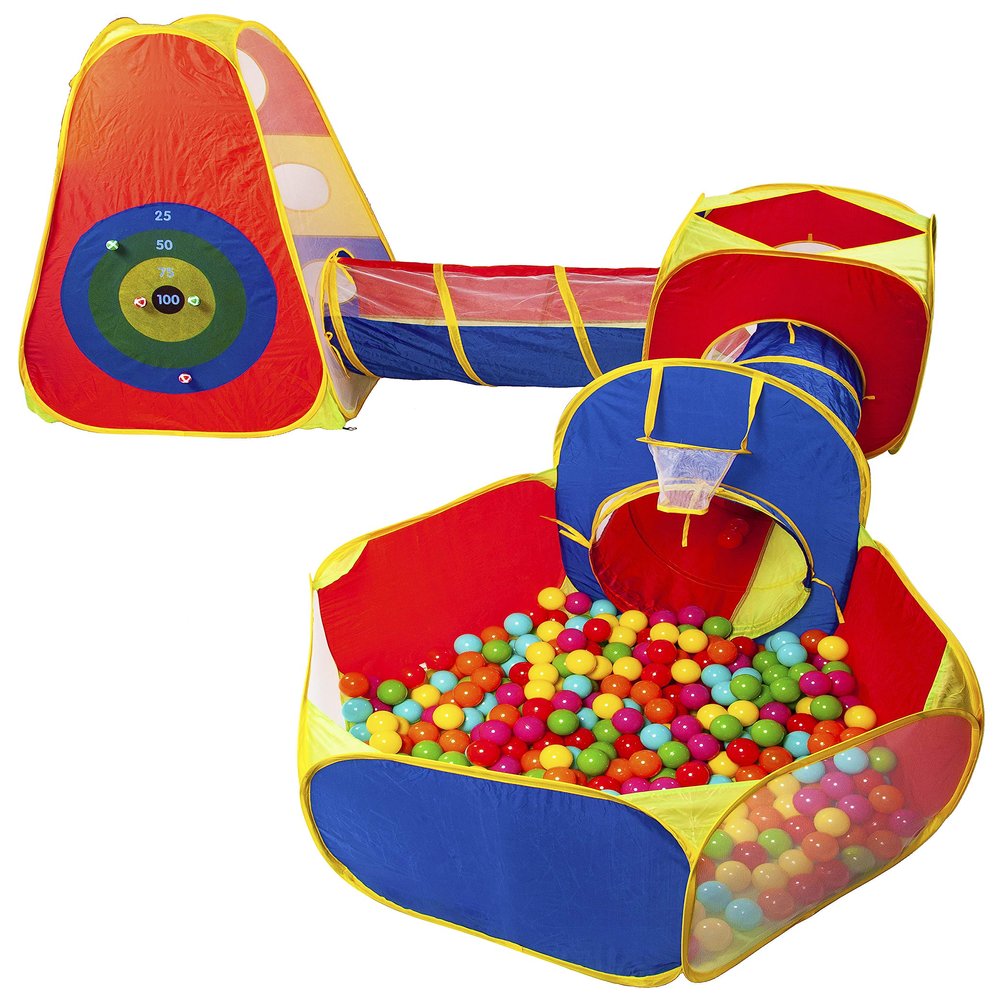 BalanceFrom 5-Piece Ball Pit Tents and Tunnels, Toddler Jungle Gym Play Tent with Play Crawl Tunnel, Pit Balls NOT Included, Multiple