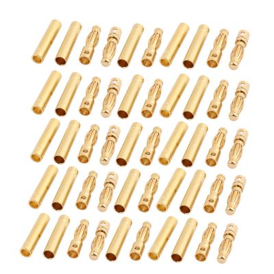 Aexit 25 Pairs Gold Plated 4mm Female Male Banana RC Model Charger Connector (f810c47ee34c2c27e060538392f36759)