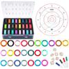 ALIZERO Tabletop RPG DND Condition Markers Set and Spell AOE Damage Marker D&D Area Effect Template, with 96 DND Status Effect Markers in 24 Frequently Used Conditions view 1