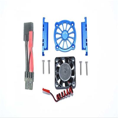 GPM For Traxxas 1/10 Maxx 4WD Monster Truck Upgrade Parts Aluminum Motor Heatsink With Cooling Fan - 1 Set Blue