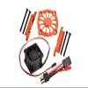 GPM for Traxxas 1/10 Maxx 4WD Monster Truck Upgrade Parts Aluminum Motor Heatsink with Cooling Fan - 1 Set Orange view 1