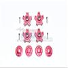 GPM for Arrma Infraction 6S BLX Upgrade Parts Aluminum Wheel Hex (+6mm) + Wheel Lock - 8Pc Set Red view 1