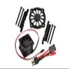 GPM for Traxxas 1/10 Maxx 4WD Monster Truck Upgrade Parts Aluminum Motor Heatsink with Cooling Fan - 1 Set Black view 1