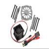GPM for Traxxas 1/10 Maxx 4WD Monster Truck Upgrade Parts Aluminum Motor Heatsink with Cooling Fan - 1 Set Gray Silver view 1