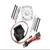 GPM for Traxxas 1/10 Maxx 4WD Monster Truck Upgrade Parts Aluminum Motor Heatsink with Cooling Fan - 1 Set Silver view 1