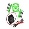 GPM for Traxxas 1/10 Maxx 4WD Monster Truck Upgrade Parts Aluminum Motor Heatsink with Cooling Fan - 1 Set Green view 1