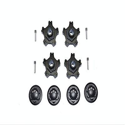 GPM for Arrma Infraction 6S BLX Upgrade Parts Aluminum Wheel Hex (+6mm) + Wheel Lock - 8Pc Set Black