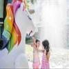 VICKEA Large Inflatable Rainbow Unicorn Sprinkler, Water Sprinklers Toys for Summer Party Fun view 2