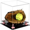 Better Display Cases Versatile Clear Acrylic Display Case - Medium Square Box with Pink Risers 11" x 11" x 11" (A001-PNR) view 1